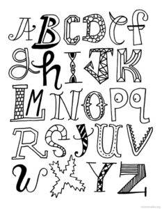 Read more about the article Litery alfabetu pokoloruj, wydrukuj i pomaluj 09